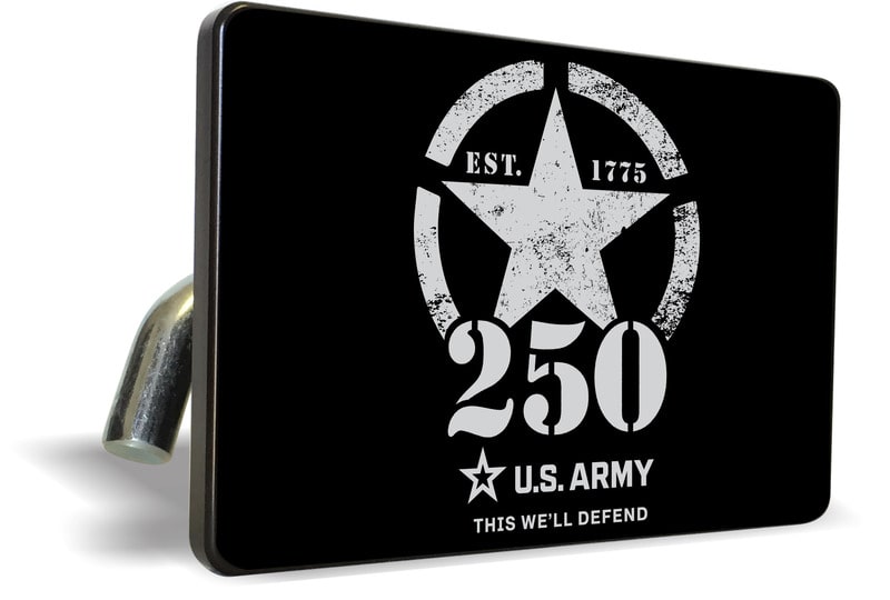 U.S. Army Birthdays 250th Anniversary Logo - Tow Hitch Cover
